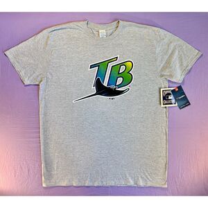 NWT Tampa Bay Rays Cooperstown Collection Heather Gray T-Shirt XL MLB Baseball